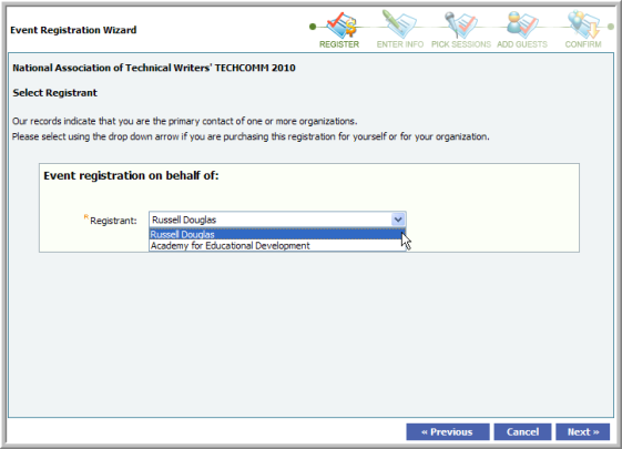 Using The Event Registration Wizard On Iweb And Eweb